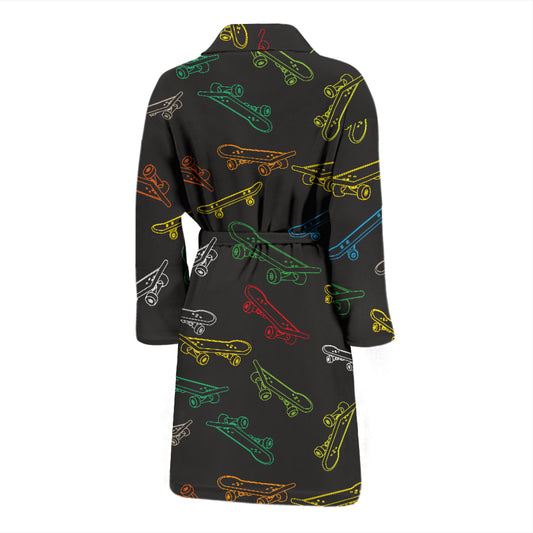 Skateboard Print Design LKS301 Men Bathrobe