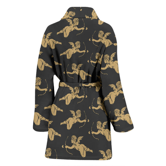 Cupid Pattern Print Design 02 Women Bathrobe