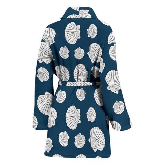 Seashell Print Design LKS3012 Women Bathrobe