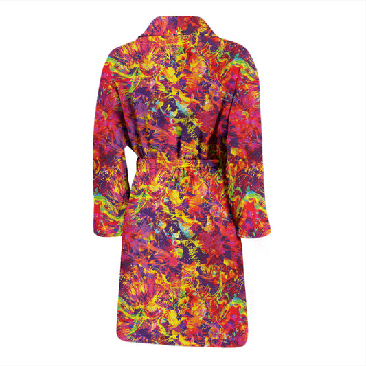 Splatter Print Design LKS303 Men Bathrobe