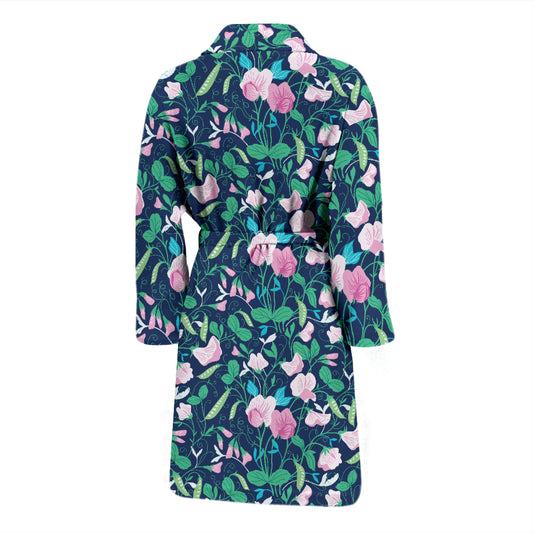 Sweet Pea Print Design LKS303 Men Bathrobe
