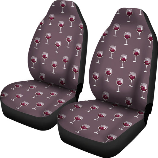 Wine Glass Pattern Print Design LKS305 Car Seat Covers