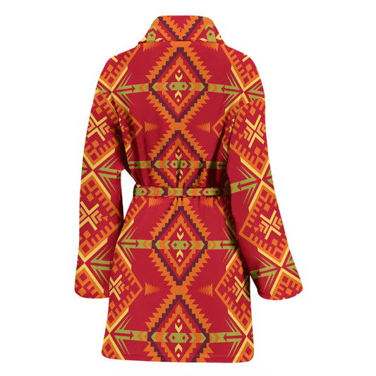 Southwest Pattern Print Design LKS305 Women Bathrobe