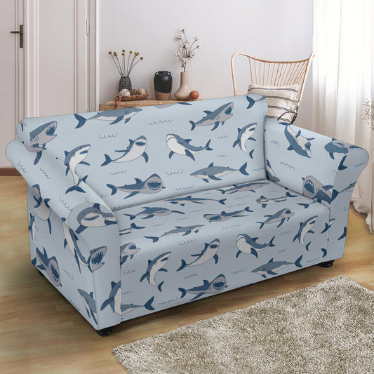 Shark Print Design LKS304 Loveseat Couch Slipcover