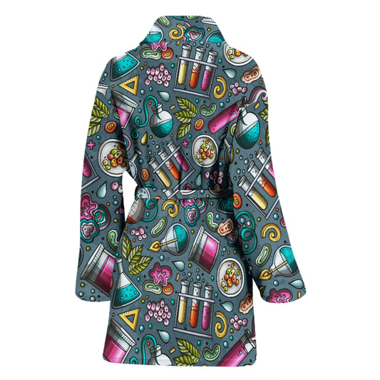 Science Print Design LKS304 Women Bathrobe
