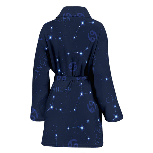 Cancer Zodiac Pattern Print Design 05 Women Bathrobe