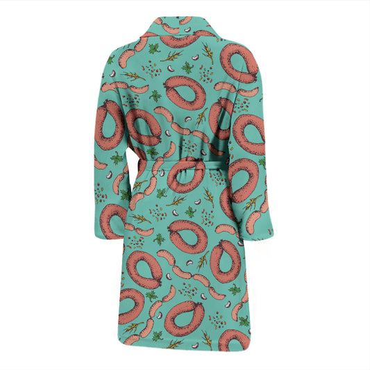 Sausage Print Design LKS303 Men Bathrobe