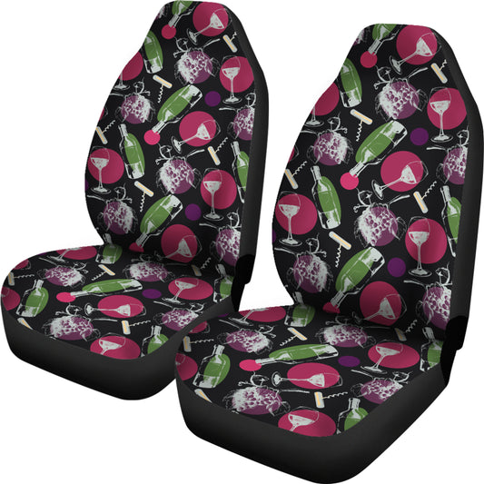 Wine Print Design LKS307 Car Seat Covers