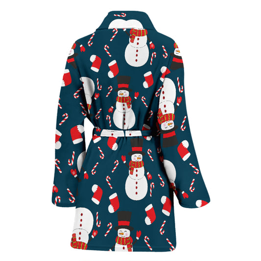 Snowman Print Design LKS301 Women Bathrobe