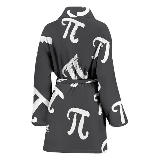 Pi Day Pattern Print Design A02 Women Bathrobe
