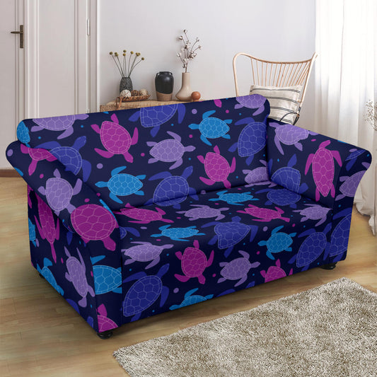 Sea Turtle Print Design LKS309 Loveseat Couch Slipcover
