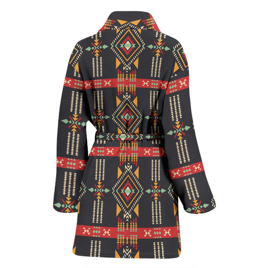 Southwest Pattern Print Design LKS303 Women Bathrobe