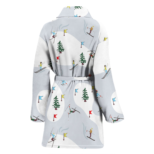 Ski Print Design LKS305 Women Bathrobe
