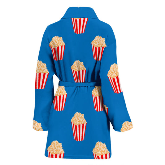 Popcorn Pattern Print Design A04 Women Bathrobe
