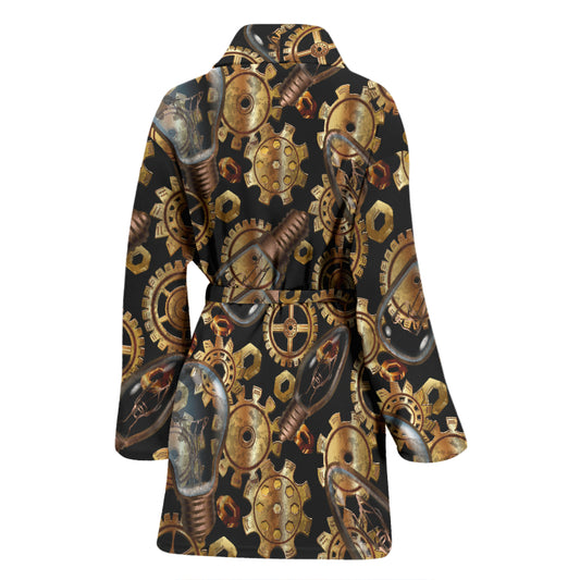 Steampunk Lightbulb Print Design LKS304 Women Bathrobe