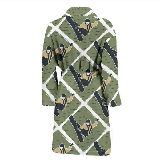 Snowboard Man Print Design LKS302 Men Bathrobe