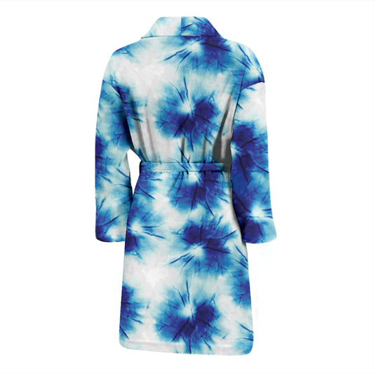 Tie Dye Blue Print Design LKS305 Men Bathrobe