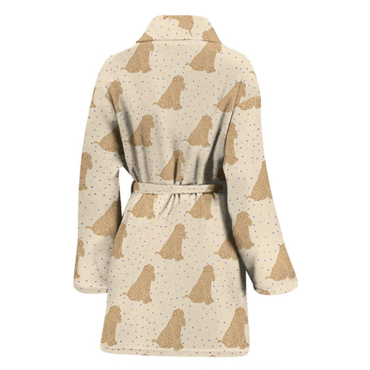 Chinese Shar Pei Pattern Print Design 01 Women Bathrobe