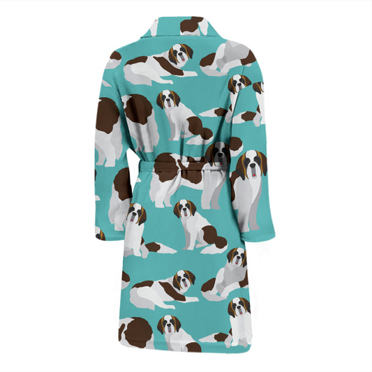 St Bernards Print Design LKS302 Men Bathrobe