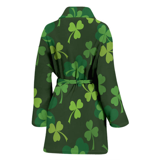 Irish Pattern Print Design 03 Women Bathrobe