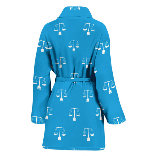 Libra Pattern Print Design 02 Women Bathrobe