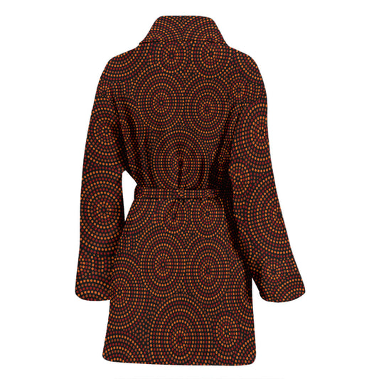 Aboriginal Pattern Print Design 02 Women Bathrobe
