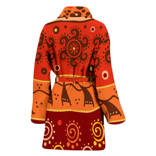 African Pattern Print Design 04 Women Bathrobe