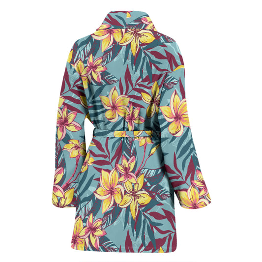 Summer Floral Print Design LKS304 Women Bathrobe