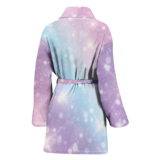 Cosmic Pastel Pattern Print Design 02 Women Bathrobe
