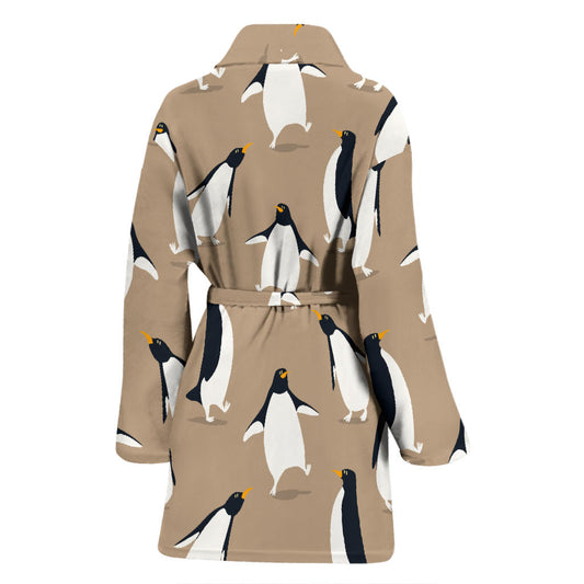 Penguin Pattern Print Design A01 Women Bathrobe