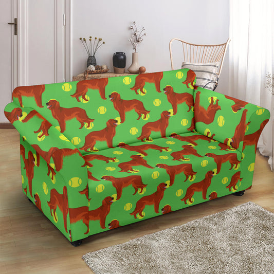 Setters Irish Print Design LKS302 Loveseat Couch Slipcover