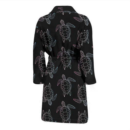 Sea Turtle Print Design LKS3012 Men Bathrobe