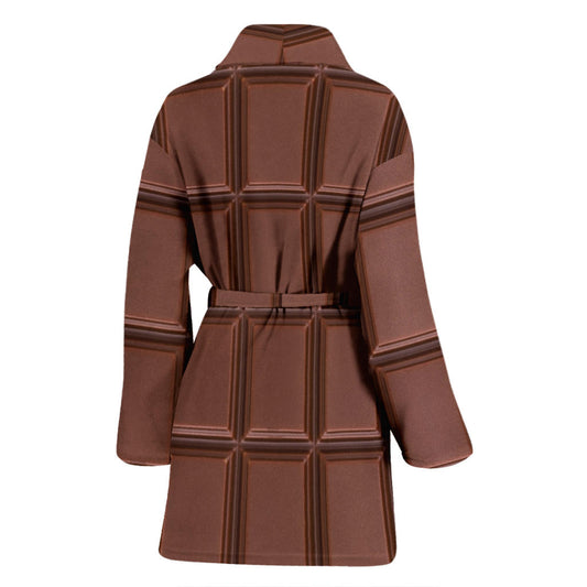 Chocolate Pattern Print Design 03 Women Bathrobe