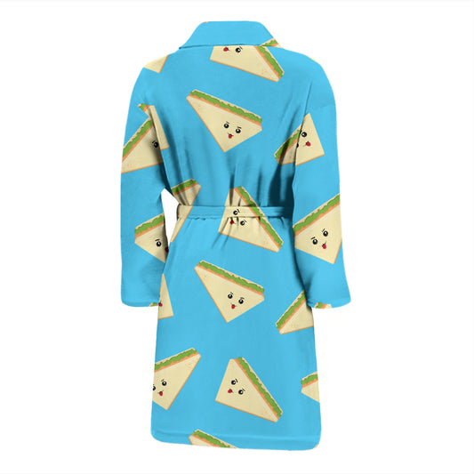 Sandwich Emoji Print Design LKS305 Men Bathrobe