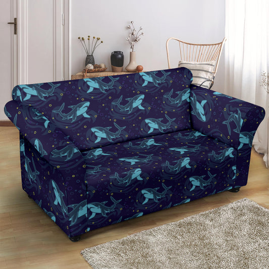 Shark Print Design LKS306 Loveseat Couch Slipcover