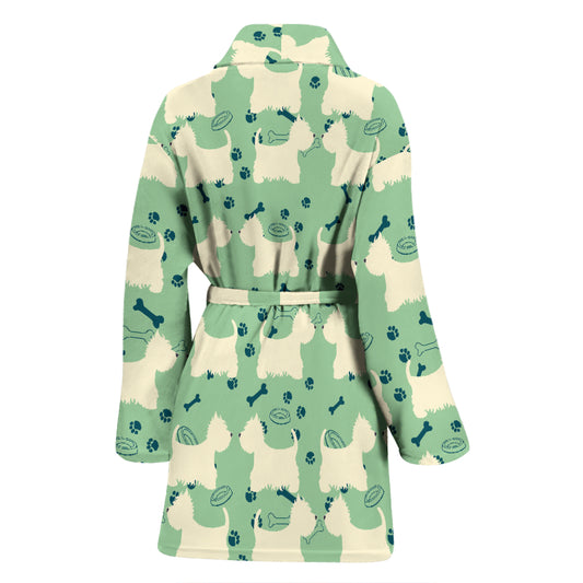 Scottish Terriers Print Design LKS302 Women Bathrobe