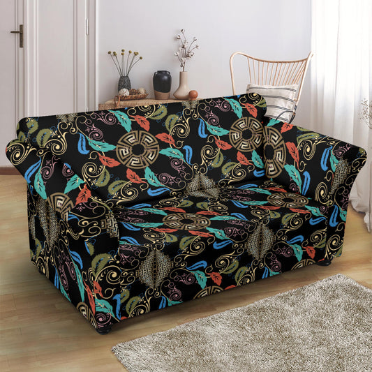 Ancient Greek Print Design LKS308 Loveseat Couch Slipcover