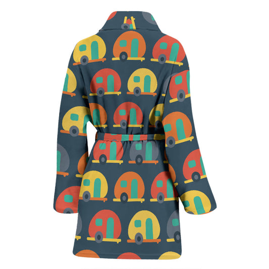 Camper Pattern Print Design 02 Women Bathrobe