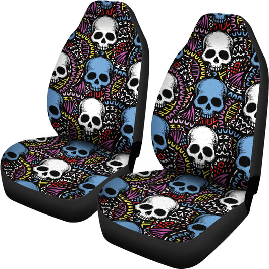 Skull Print Design LKS305 Car Seat Covers