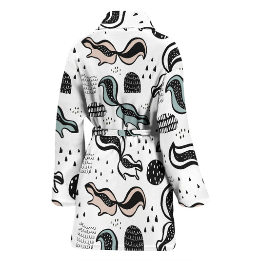 Skunk Print Design LKS303 Women Bathrobe