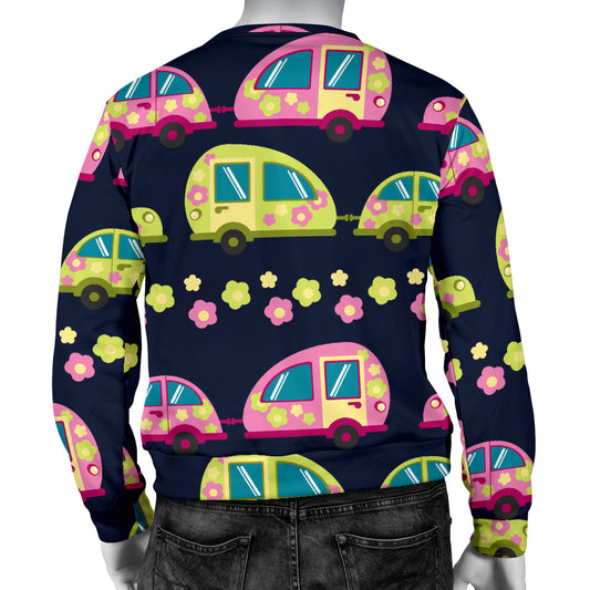 Camper Cute Camping Design No 3 Print Men Long Sleeve Sweatshirt