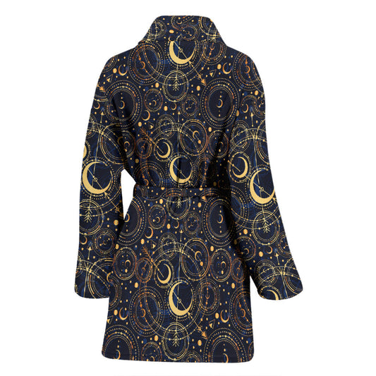 Celestial Pattern Print Design 04 Women Bathrobe