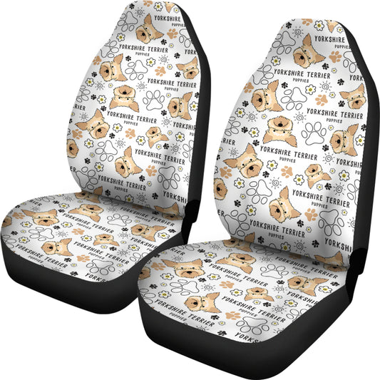 Yorkshire Terriers Print Design LKS308 Car Seat Covers