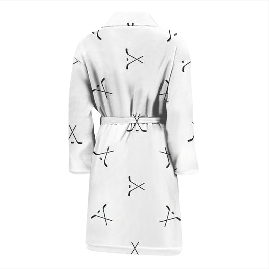 Hockey Print Design LKS304 Men Bathrobe