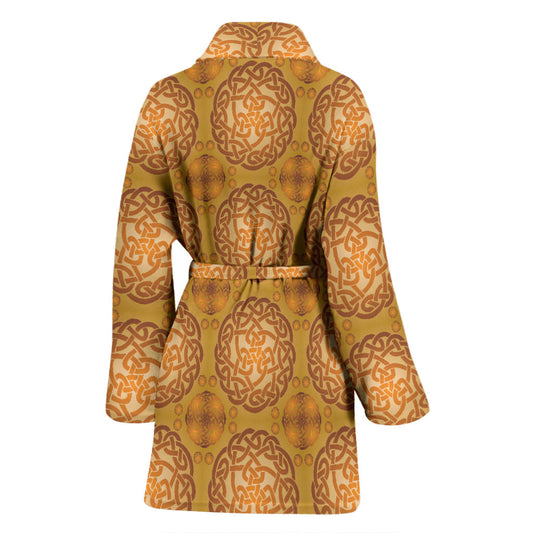 Celtic Pattern Print Design 01 Women Bathrobe