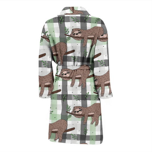 Sloth Print Design LKS301 Men Bathrobe