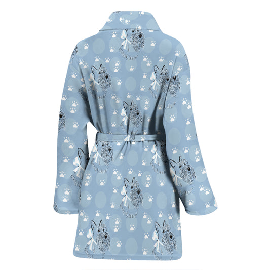Scottish Terriers Print Design LKS308 Women Bathrobe