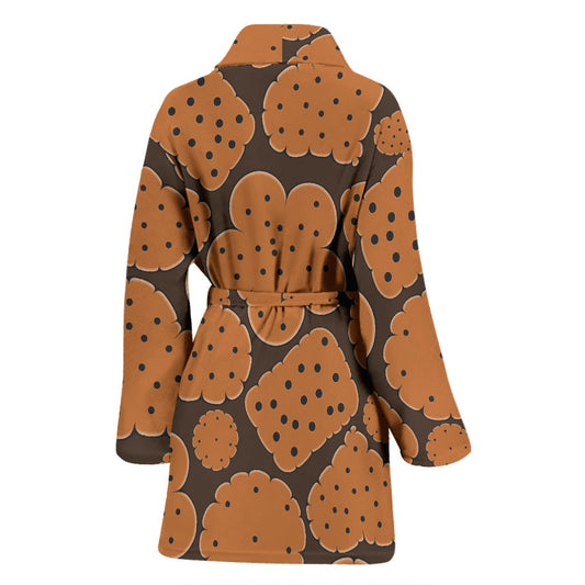 Cracker Pattern Print Design 01 Women Bathrobe