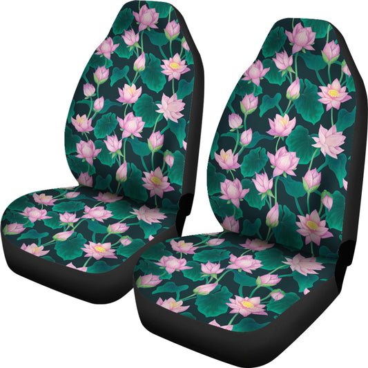 Water Lily Print Design LKS302 Car Seat Covers
