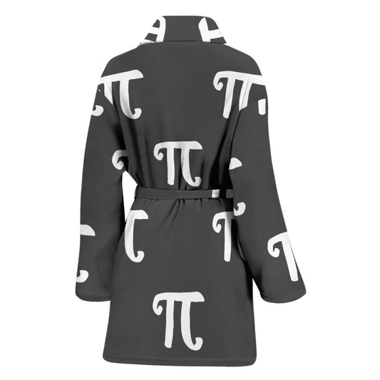 Pi Day Pattern Print Design A01 Women Bathrobe